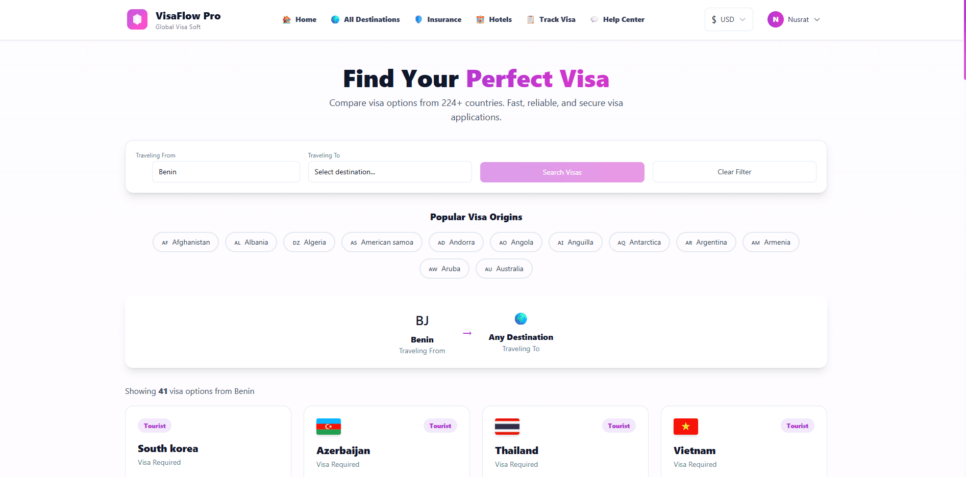 Visa Search